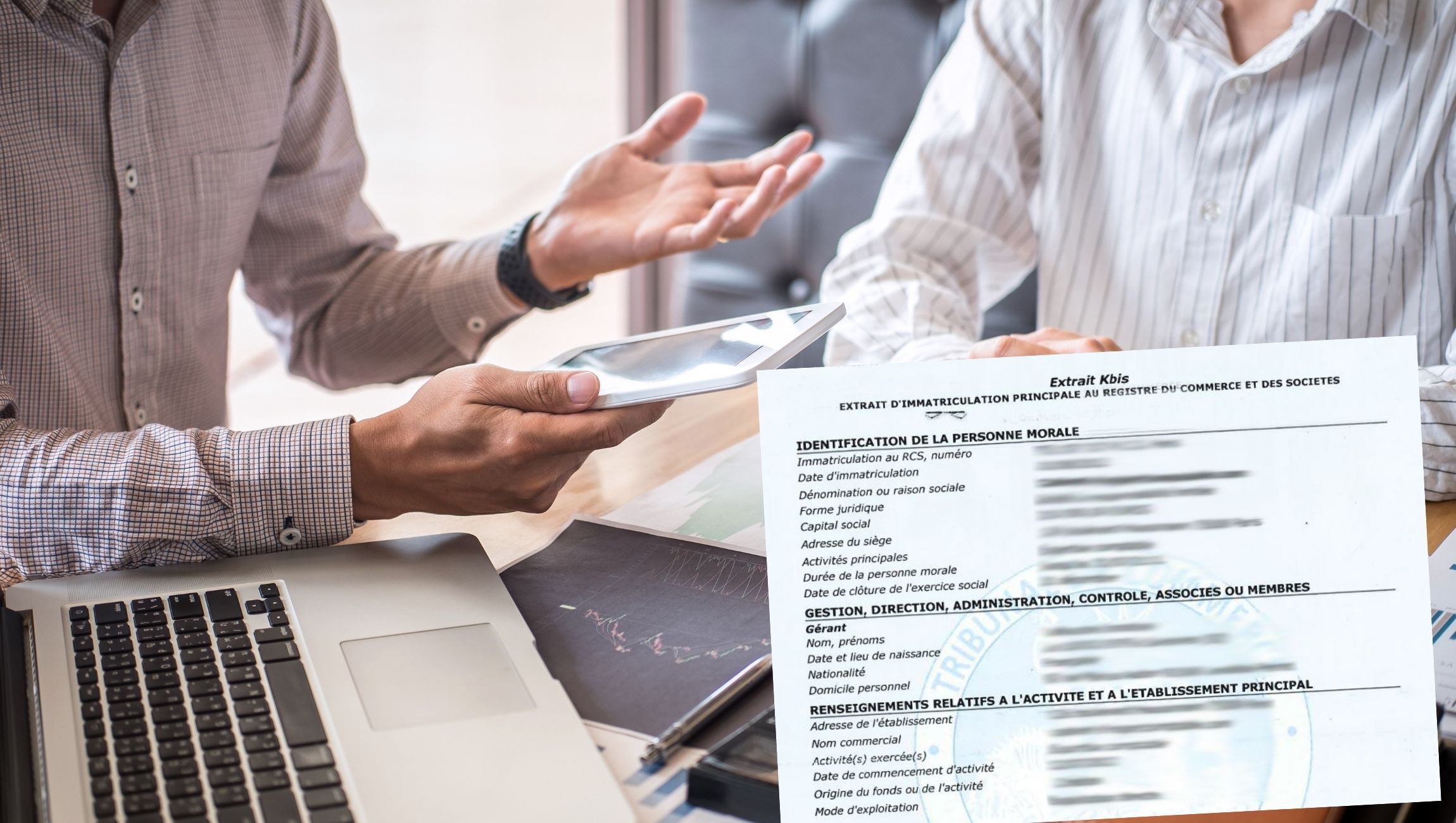 Demande d'extrait KBIS RCS (registre du